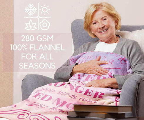 Throw Blanket - Get Well Gift for After Surgery, Cancer Gifts for Women,Chemo Patients |  You are Braver Than You Think